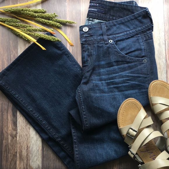 Hudson Jeans Denim - HUDSON - Signature Flap Pocket Bootcut Dark Jeans
